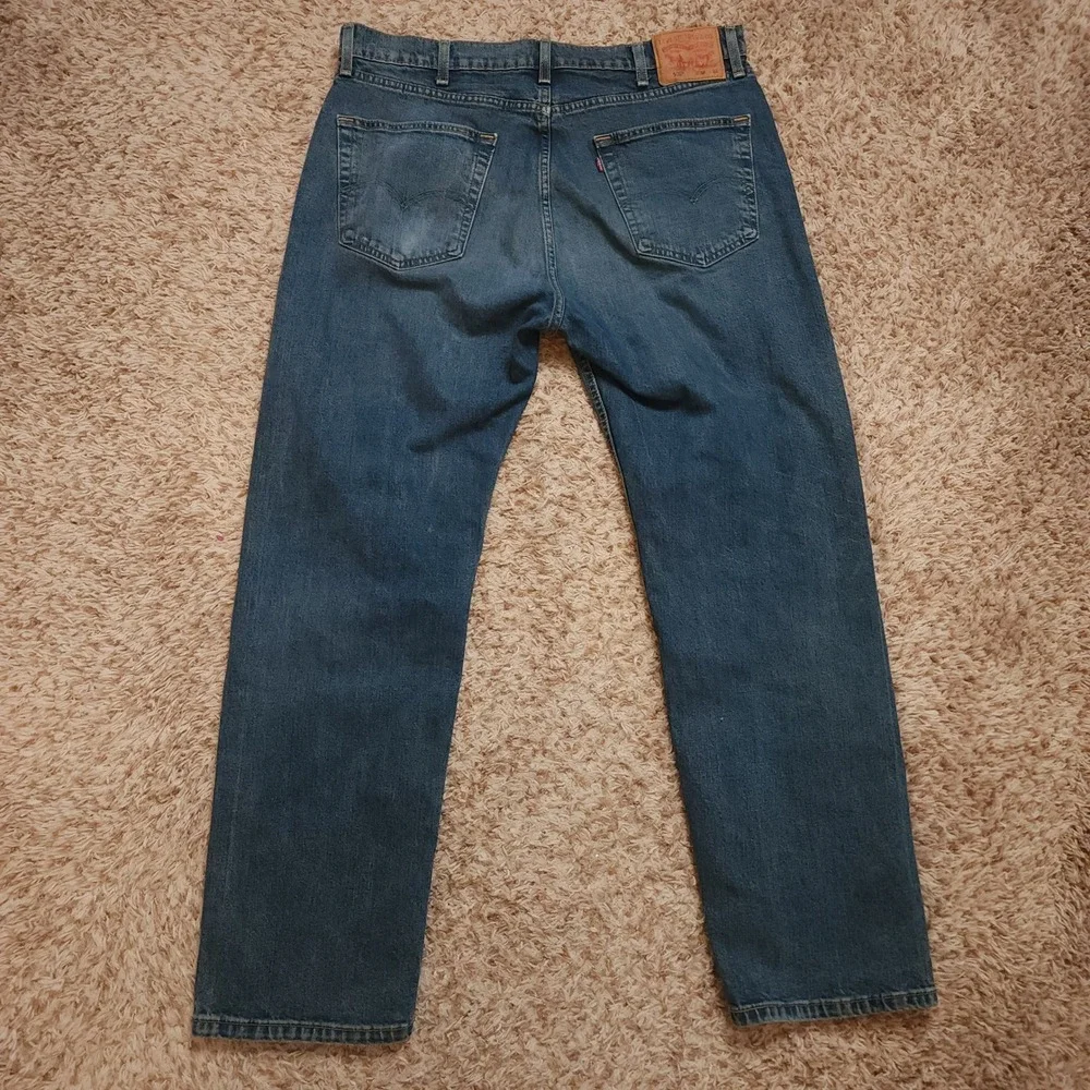 Levi's‎ 505 Regular Fit Jeans Mens 38x32 Blue Medium Wash Straight Leg Denim